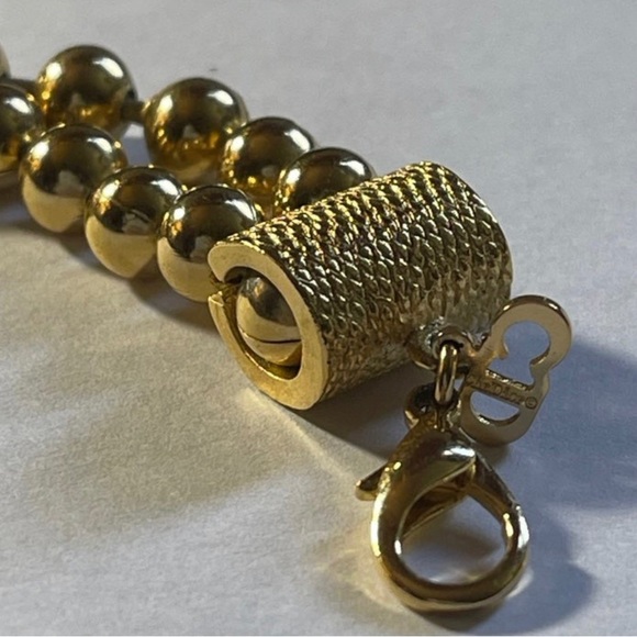 CHRISTIAN DIOR ROUND BALLS BRACELET 7” - Picture 3 of 5